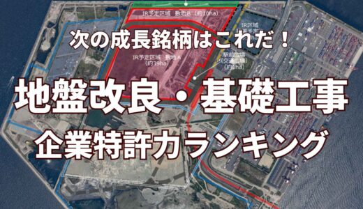 【地盤改良・基礎工事】企業特許力ランキング - 2023年12月度-