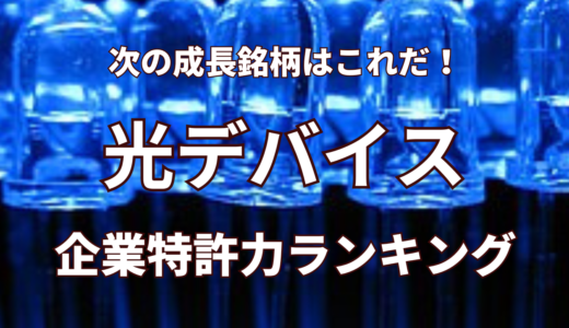 【光デバイス】企業特許力ランキング – 2024年12月度-