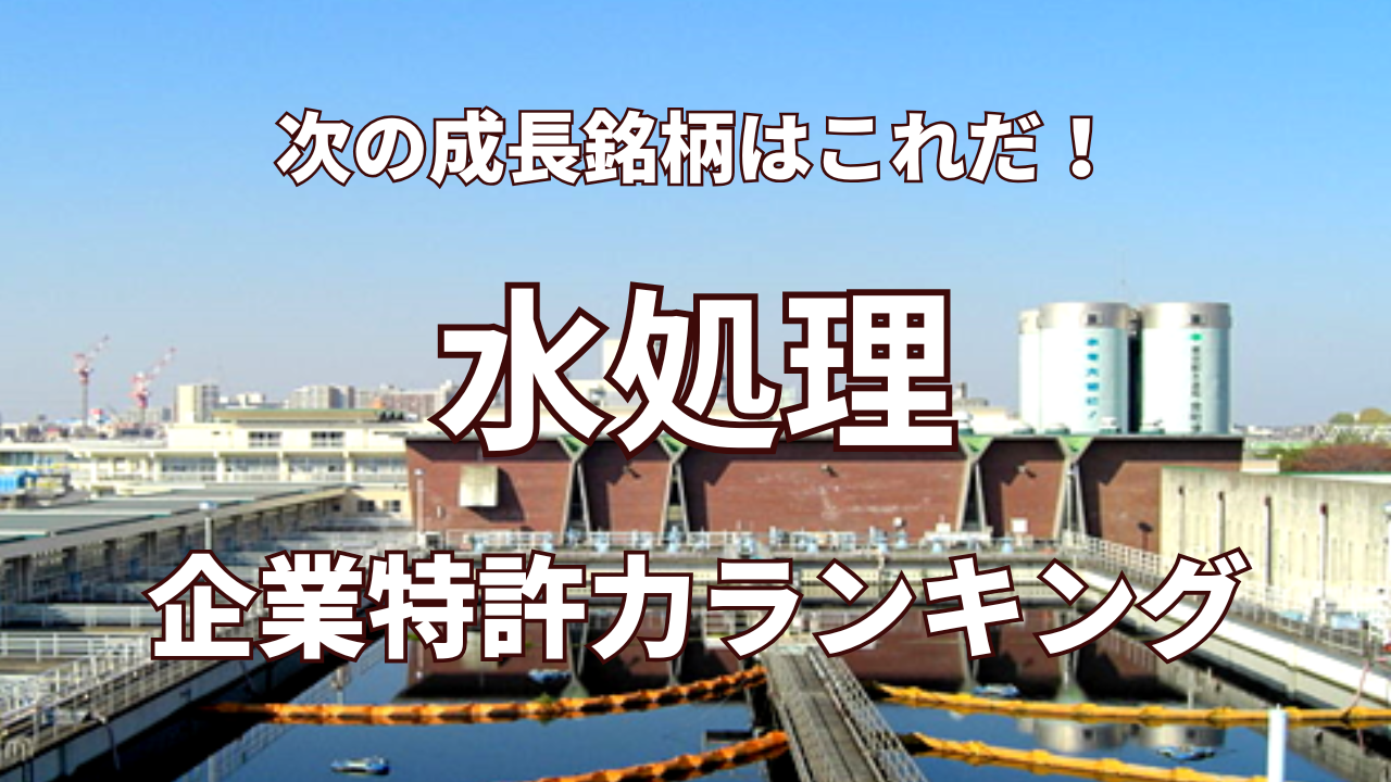 水処理】企業特許力ランキング – 2022年3月度- | 特許の価値評価と知財戦略の分析