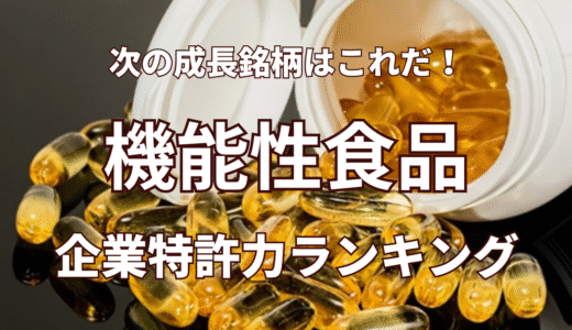 【機能性食品】企業特許力ランキング - 2022年4月度-